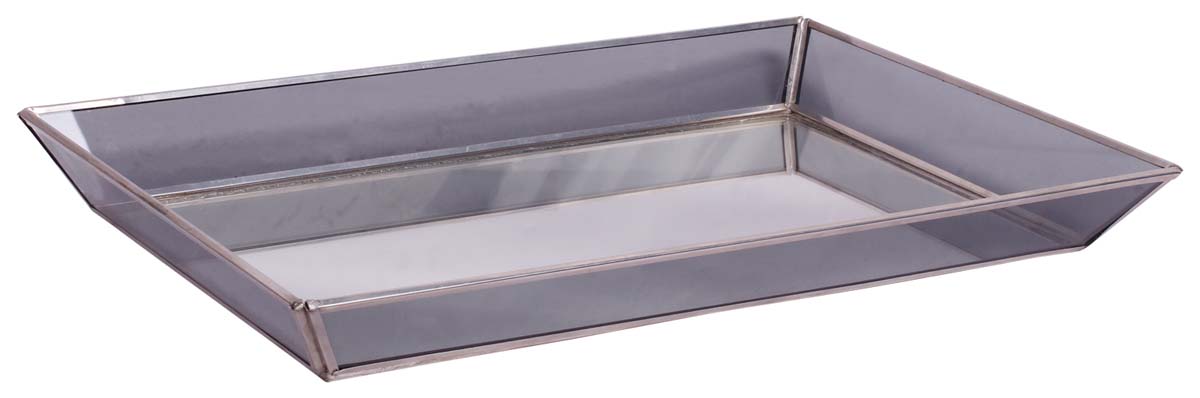 Buy in Bulk Wholesale Rectangle Shaped Catchall Tray - Handmade in Glass & Steel - Holders & Organizers - Home/Office Decor